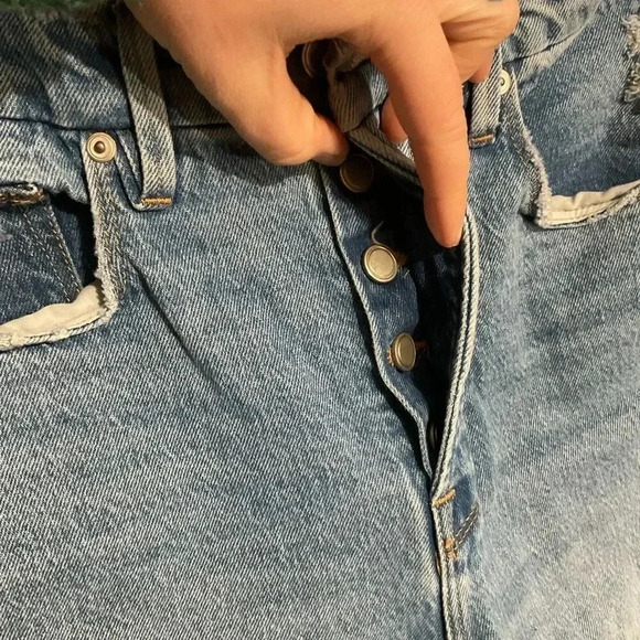 Good American Women’s Good Boy Twisted Slit Jeans Slit hem jeans size 6/28 - Picture 6 of 10